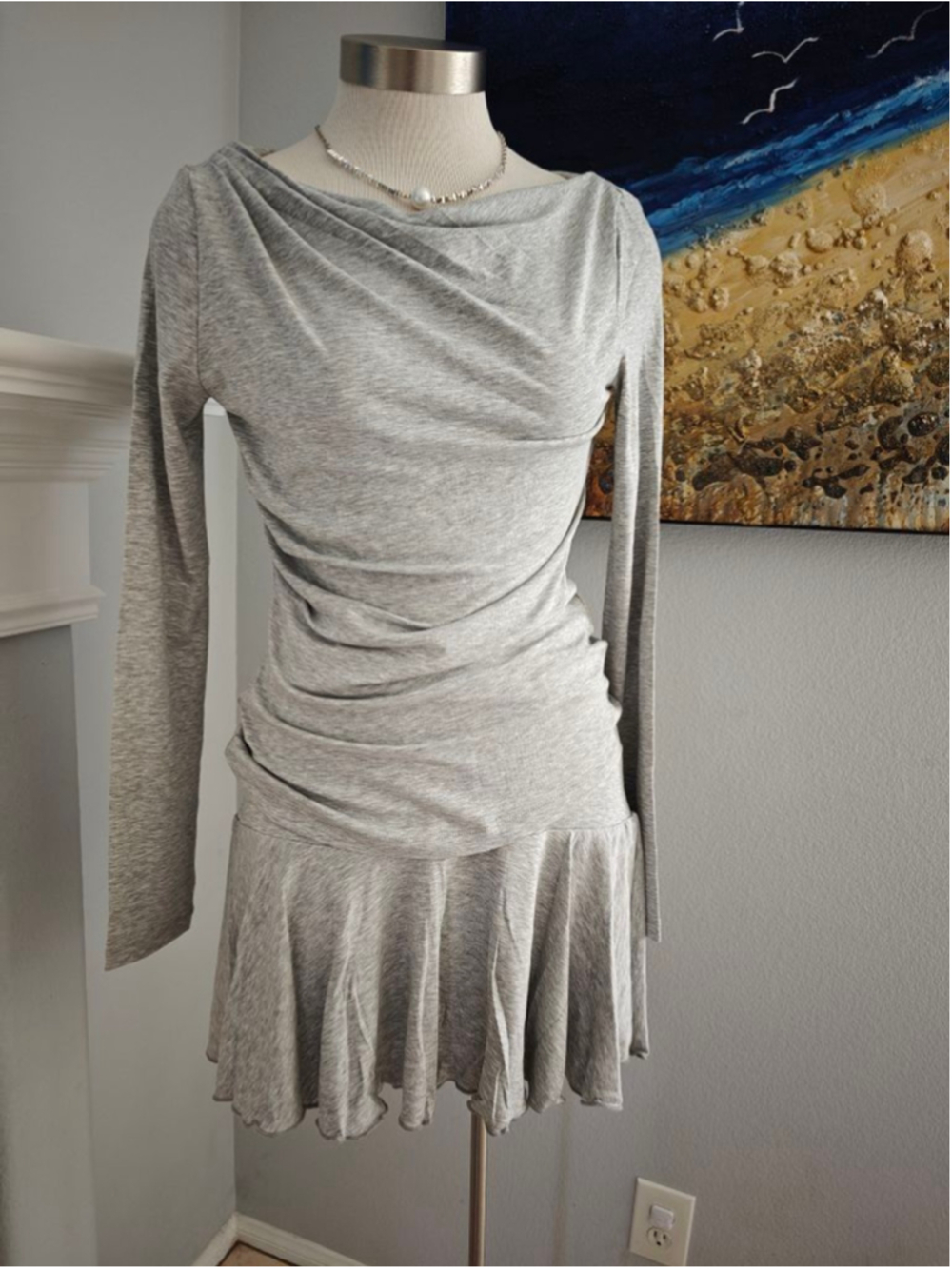 NWT Gray Draped Two-Piece Set – Balletcore / Coquette Style
